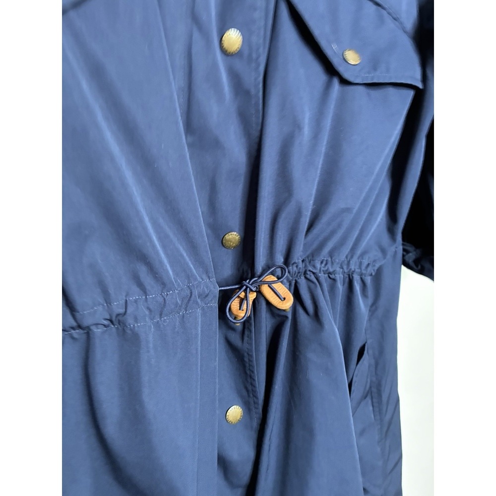 Ralph Lauren Jacket Women XL Blue LRL Zip Snap Trench Peacoat Windbreaker 0454 - Picture 15 of 16